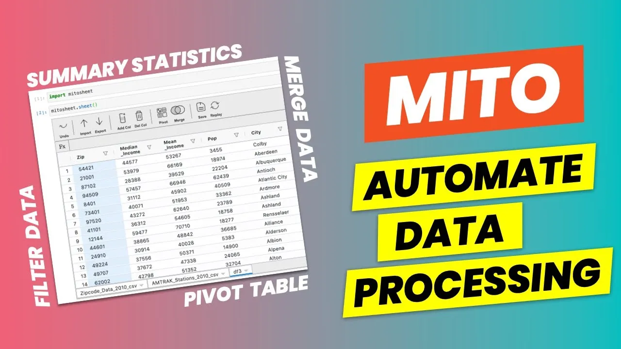 How to Quickly Automate Data Processing in Python with Mito library