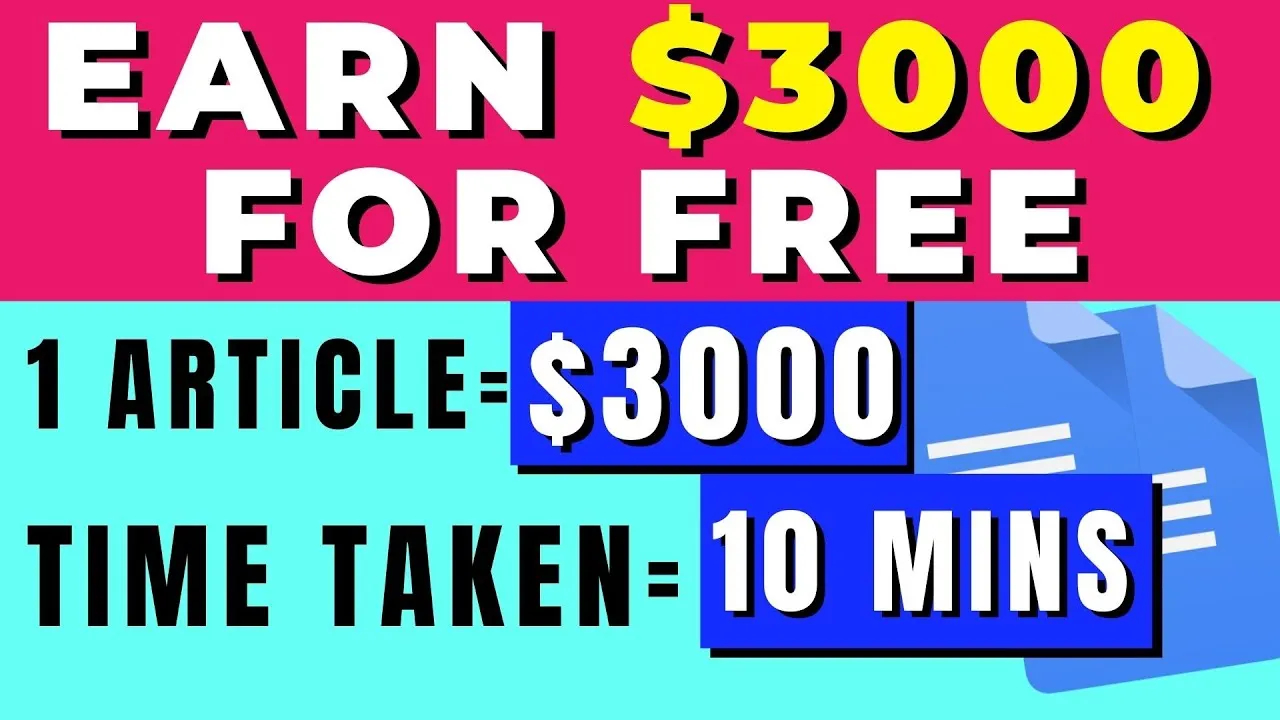 Earn $3000 in 10 Minutes For Free Writing Articles(6 Simple Ways)|How To Make Money Writing Articles