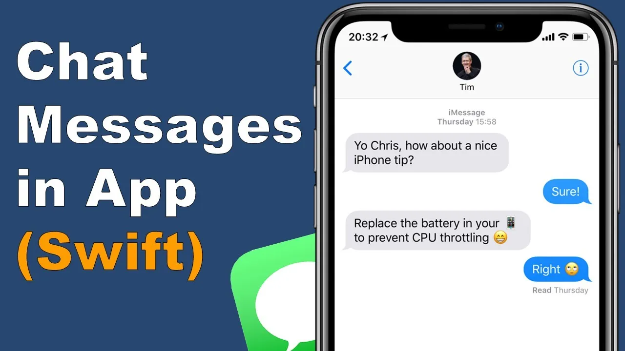 How to Create A Chat Message User interface In App In Swift 5 For IOS