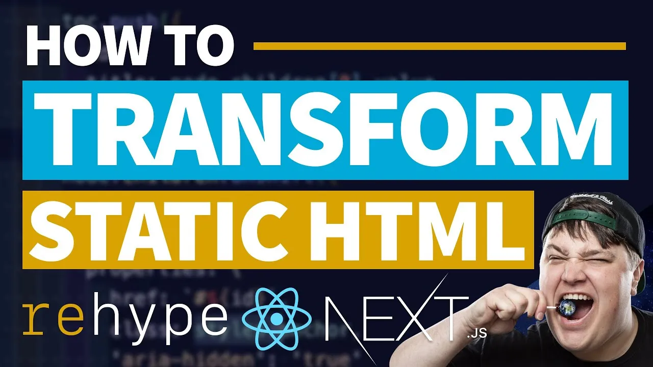 How to Process and Transform Static HTML in React App using Rehype