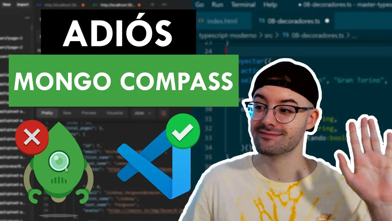 Ya no necesito usar MongoDB Compass ni Robo3T NUNCA MÁS !! Ahora uso VS Code en su lugar 🚀