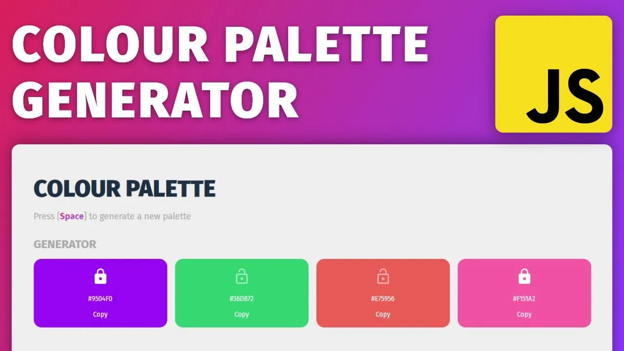 How to Build a Color (colour) Palette Generator in Vanilla Javascript