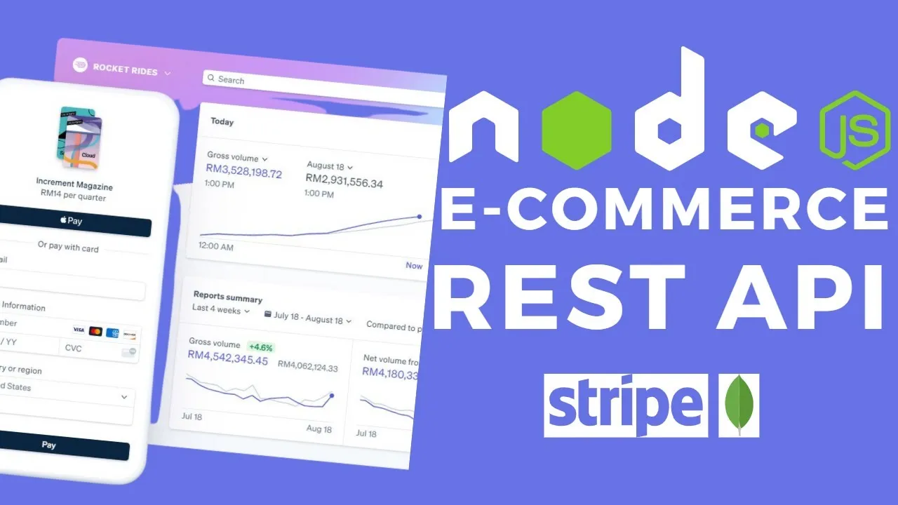 Node.js E-Commerce App REST API with MongoDB | Shopping API with Stripe & JWT