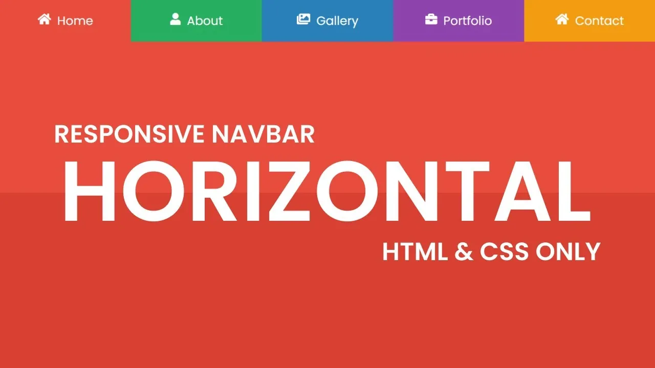 How To Make Responsive Horizontal Navbar Using HTML, CSS Easily (2021)