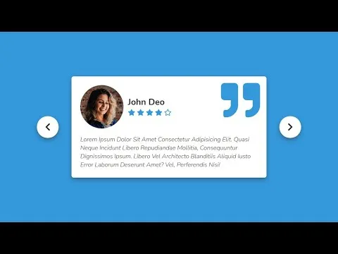 How to Make an Animated Responsive Testimonial / Review Slider In 2021