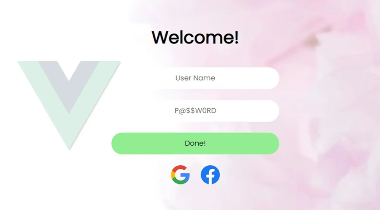 A Simple-Login Page Created using VueJS 2