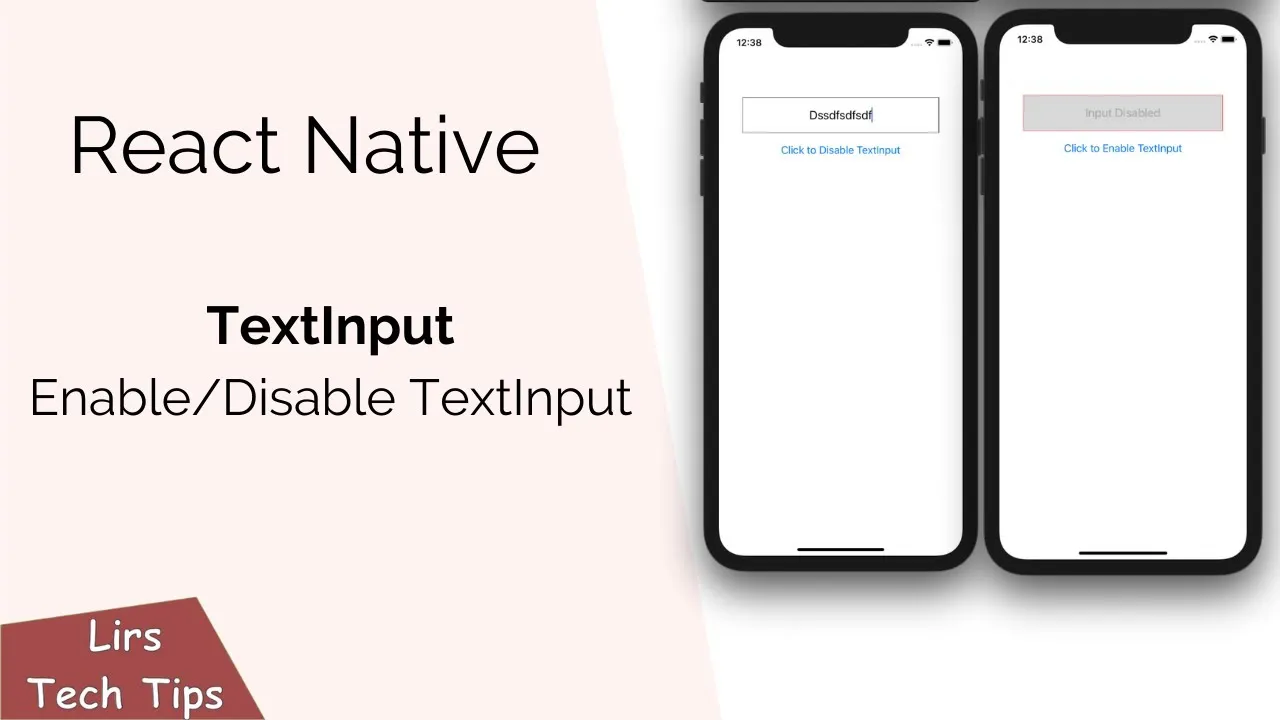 How to Do Enable/Disable Textinput In React Native In 2 Minutes