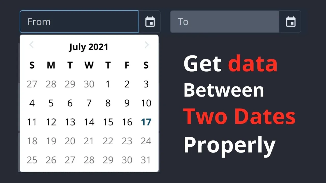 How to Get Data Between Two Dates Properly in Laravel 