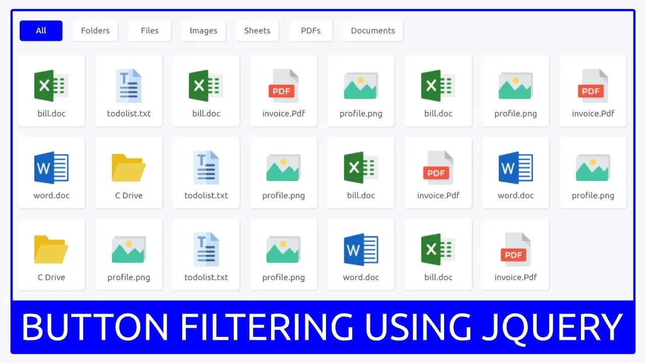 How to Create A Complete The List Filtering using Jquery From Scratch