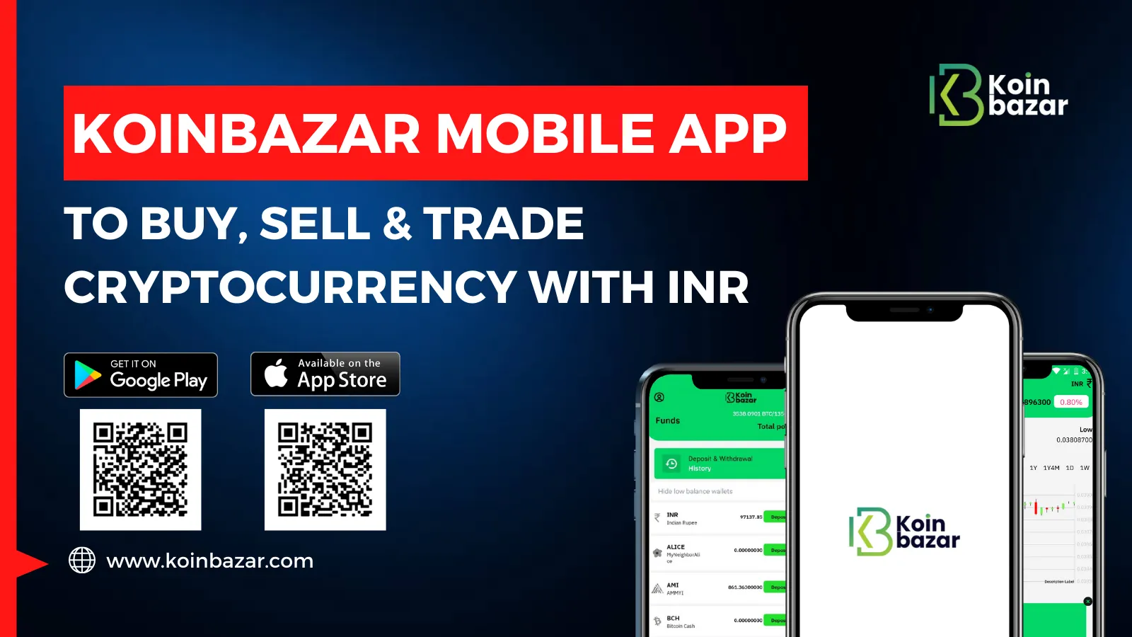 Koinbazar Mobile App To Trade Cryptocurrencies with INR