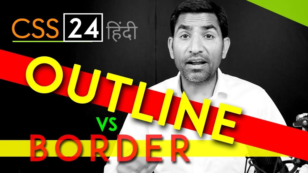 How to Ad Outline Vs Border in Element In CSS3 In Hindi and Urdu