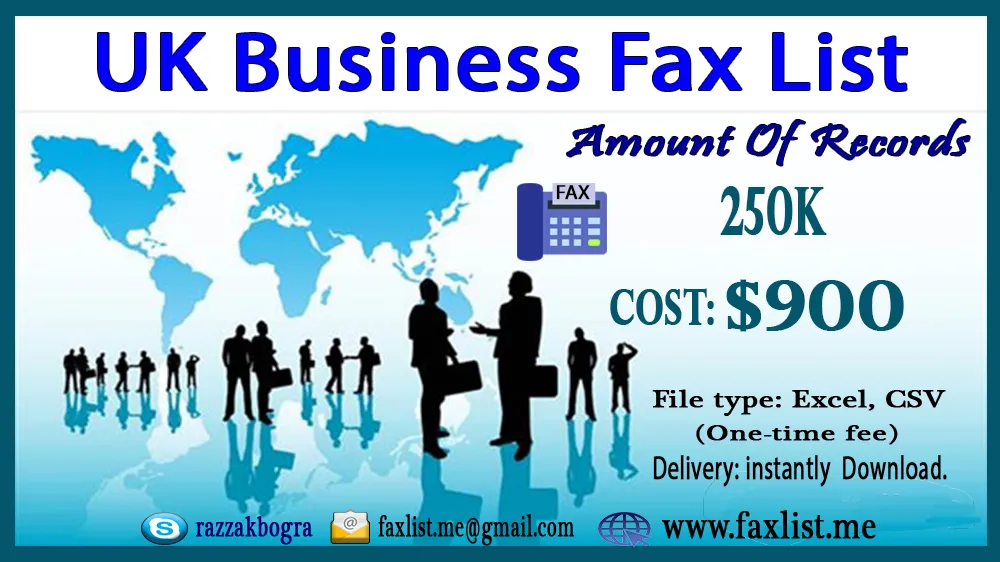 UK Business Fax List