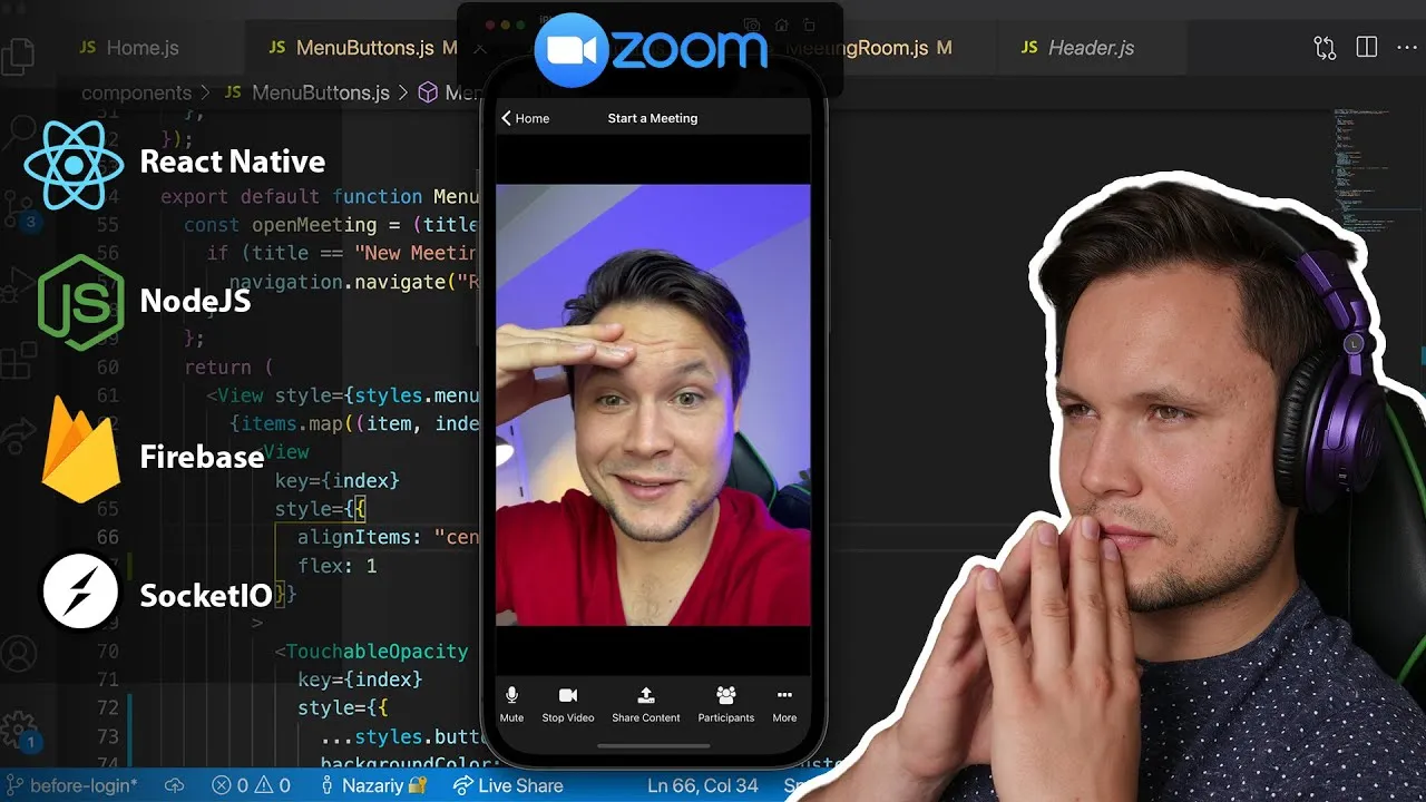 Build a Zoom Clone with React Native, Node, Firebase and SocketIO