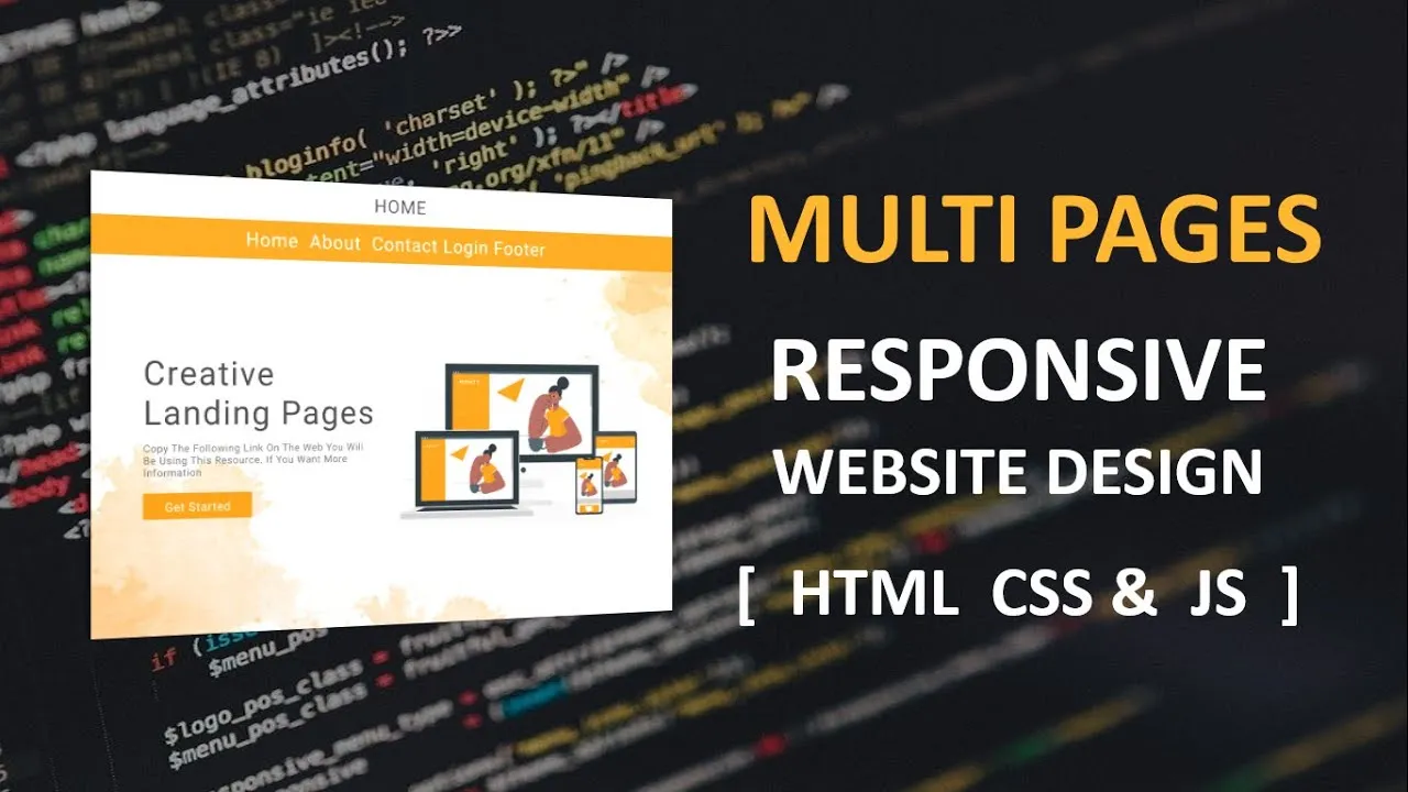 How to Make Multi Pages Website Design using Html, Css and Javascript