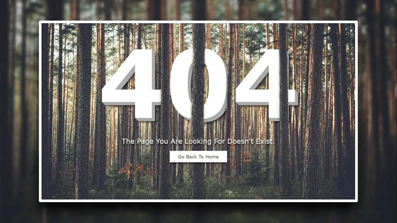 How to Create 404 Page Not Found Hover Effect Using HTML CSS JS 