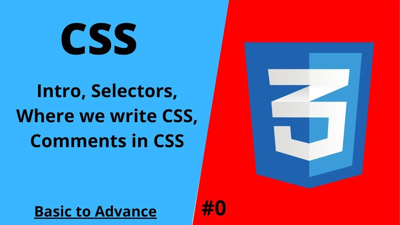 CSS: Intro, Selectors, Where we write CSS, Comments in CSS 