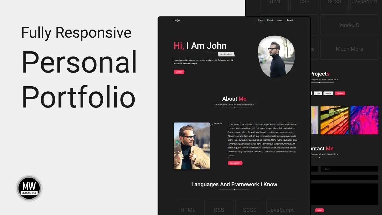 Portfolio use your. Modern Portfolio. Portfolio web developer.