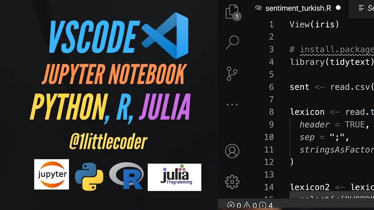How to Use R and Julia on VSCode Jupyter Notebook