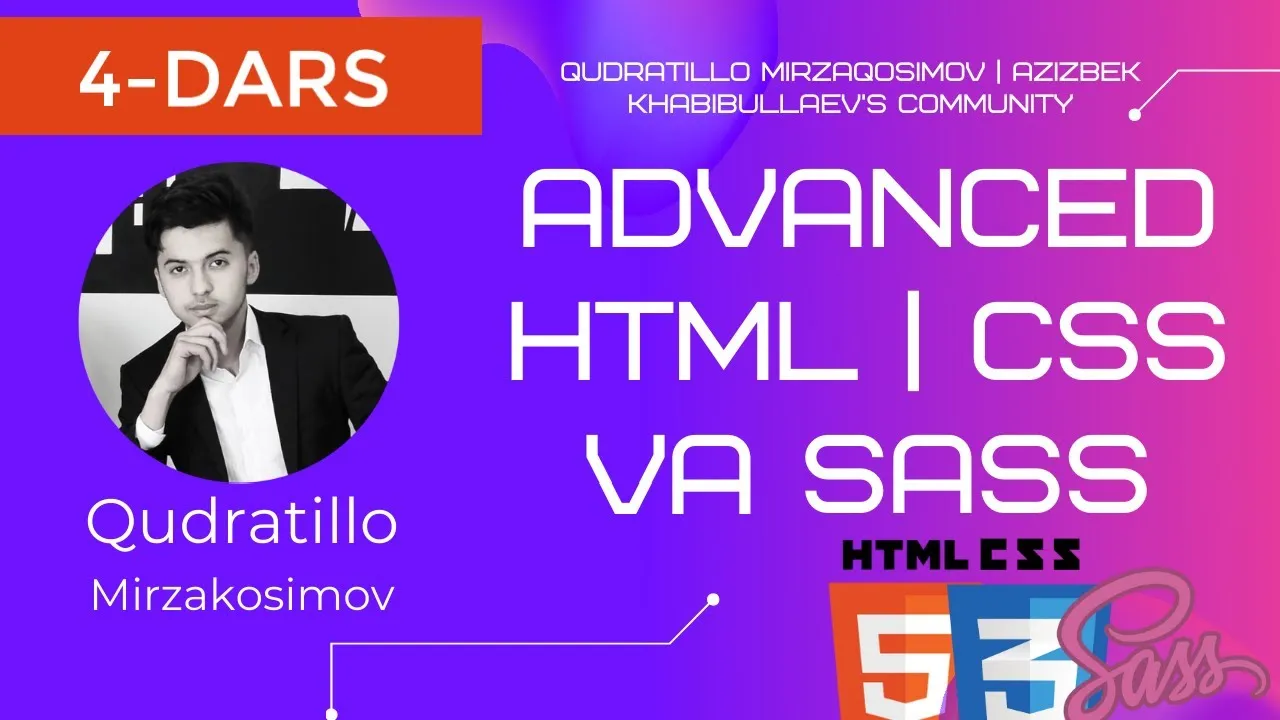 Find out Advanced HTML, CSS va SASS: Tipografiya - 4-DARS