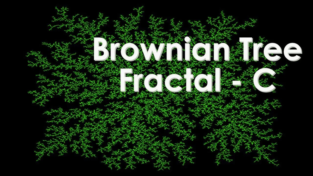 Draw Tree in C - Brownian Tree