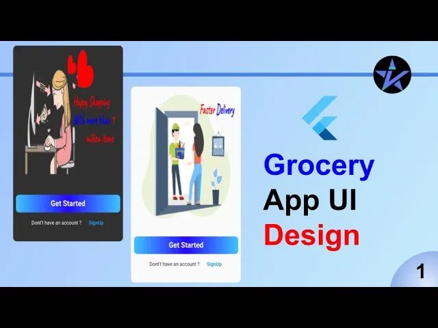 How to Design Flutter App UI for Online Grocery Ordering (Part 1)