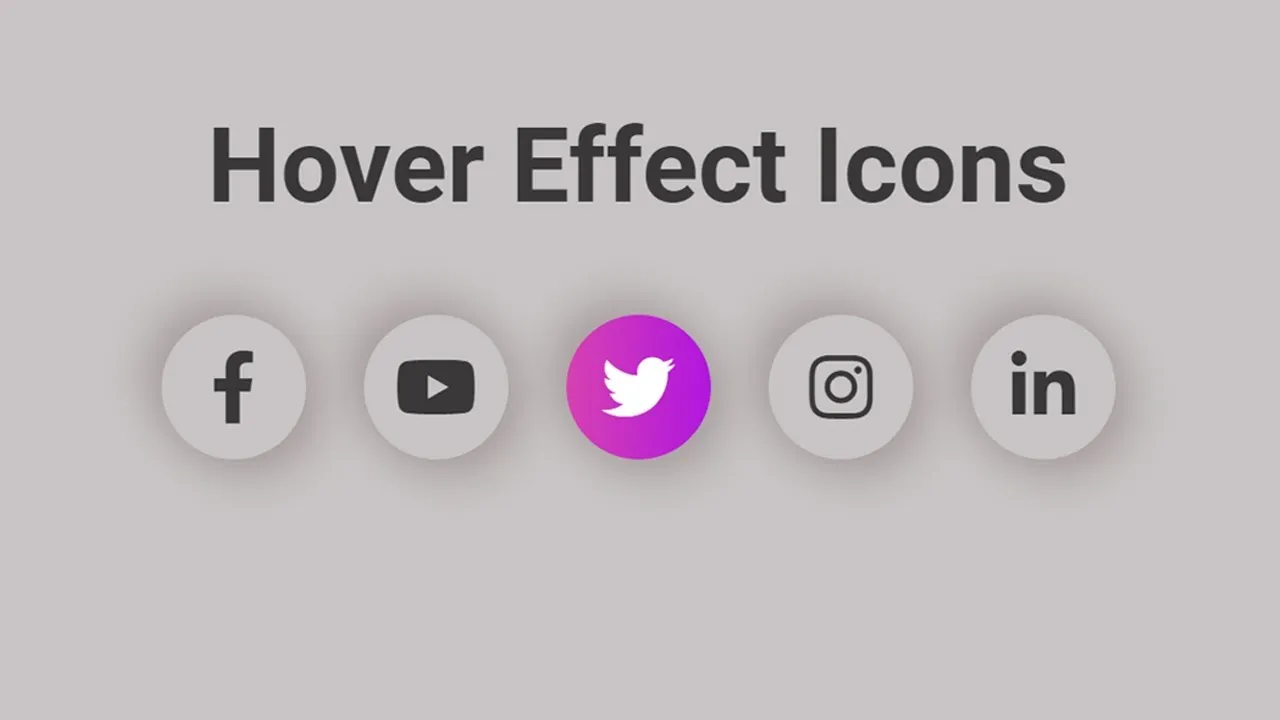 How To Make A Modern Hover Effect Icons In HTML And CSS