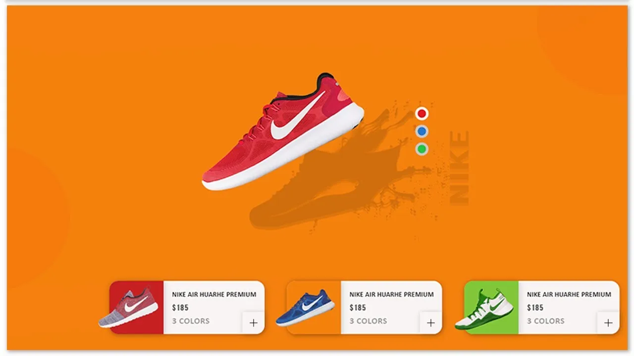 Make a product preview slider with a cool colour change effect