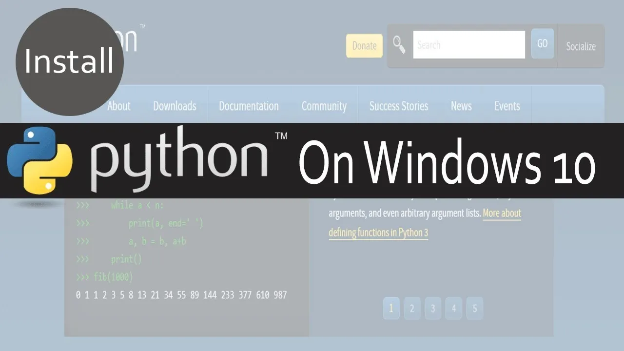 instructions to Install Python on Windows 10 In 5 Minutes