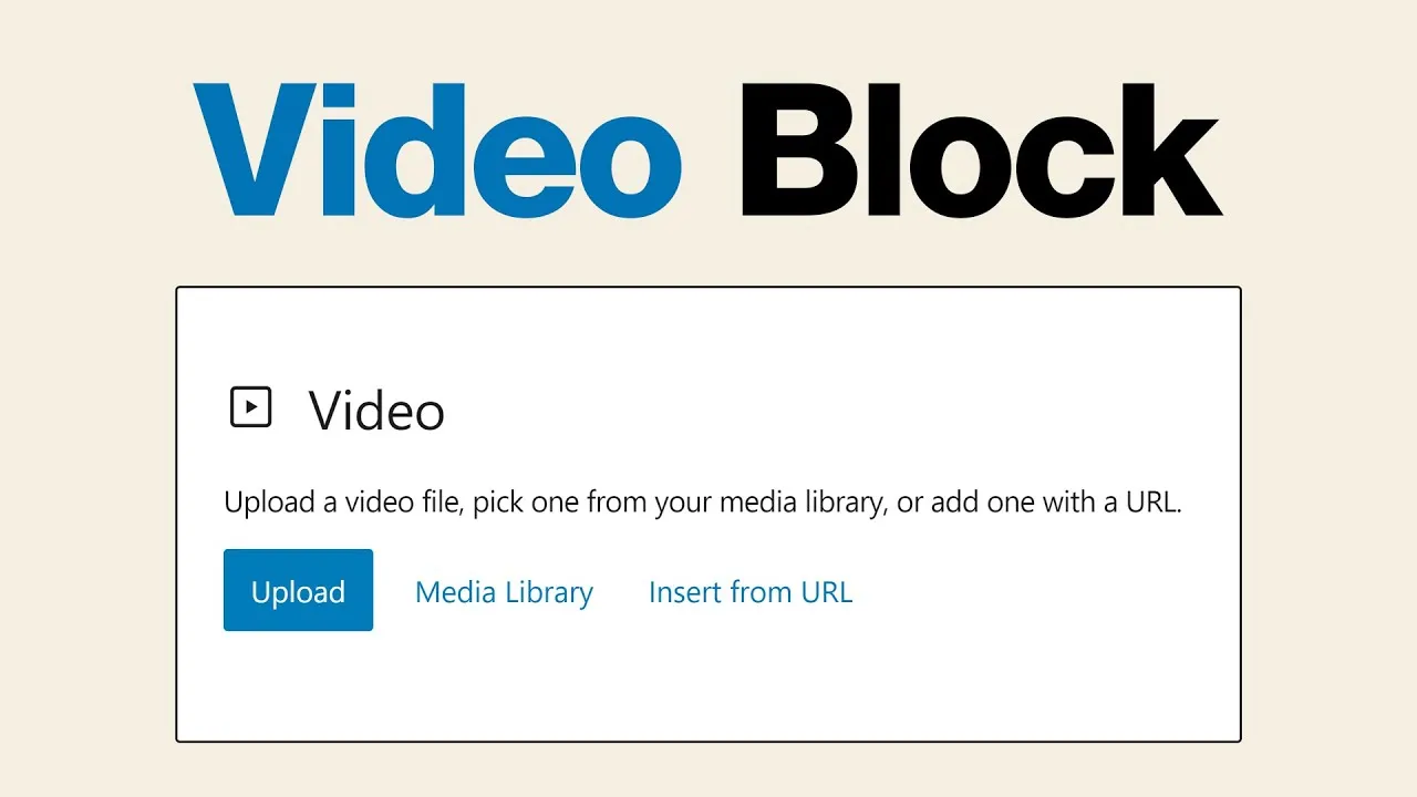  Use the WordPress Video Block