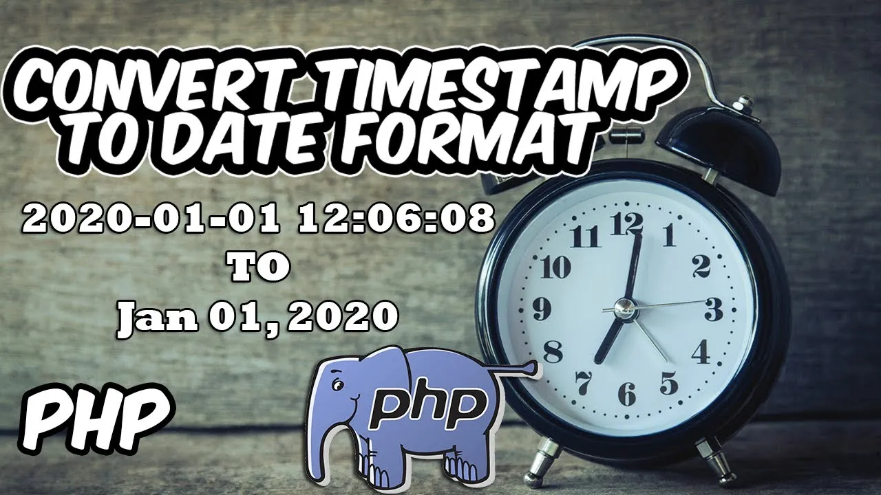 Instructions For Convert A Timestamp In Date Format using PHP