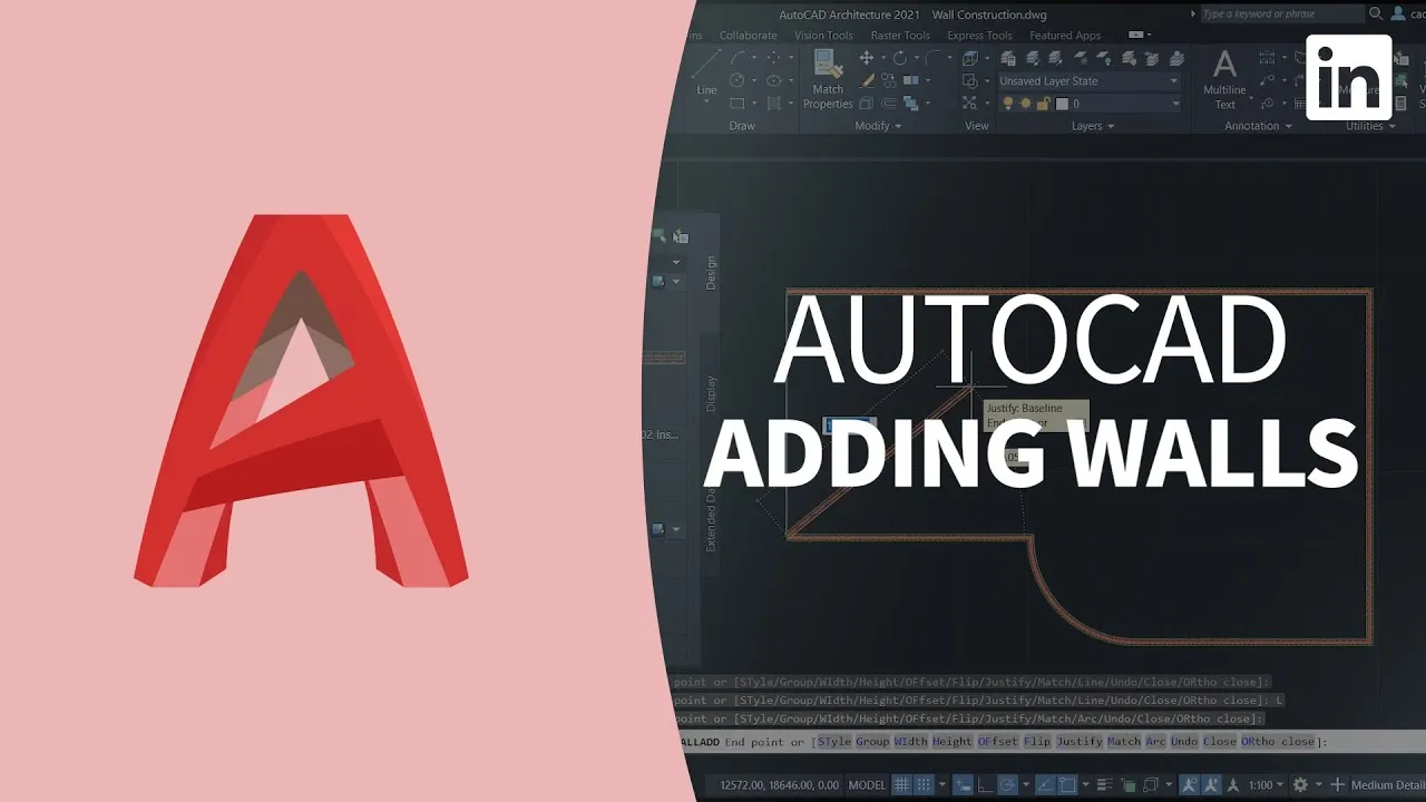 Add walls into your projects (autocad tutorial)