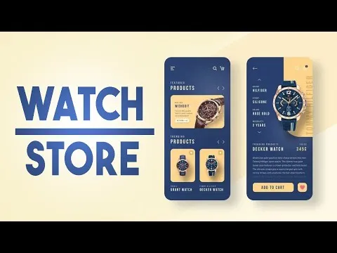 Flutter UI Tutorial |  Watch Store App UI | Home, Product Details Screens | Speed Code