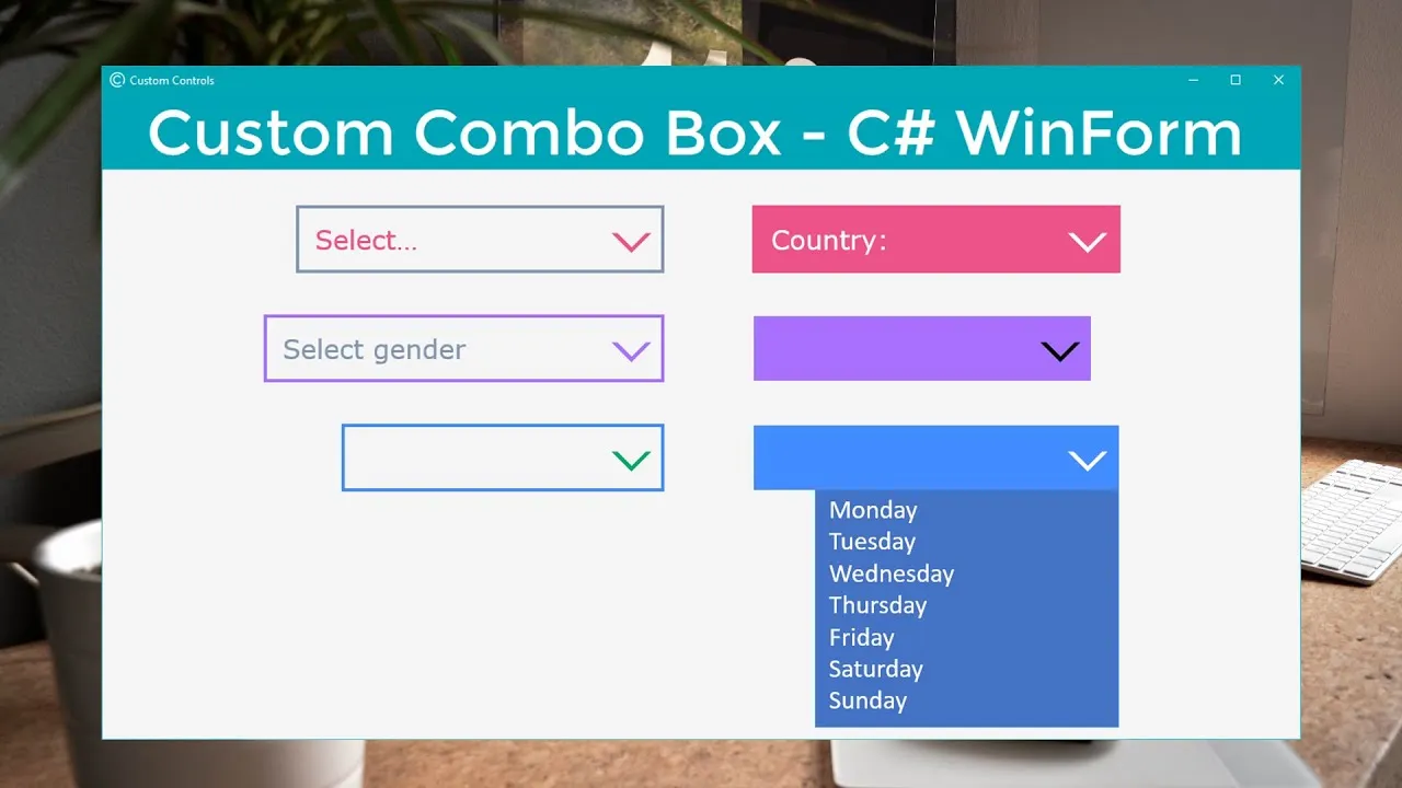 How to Create A Custom ComboBox with Winforms C#?