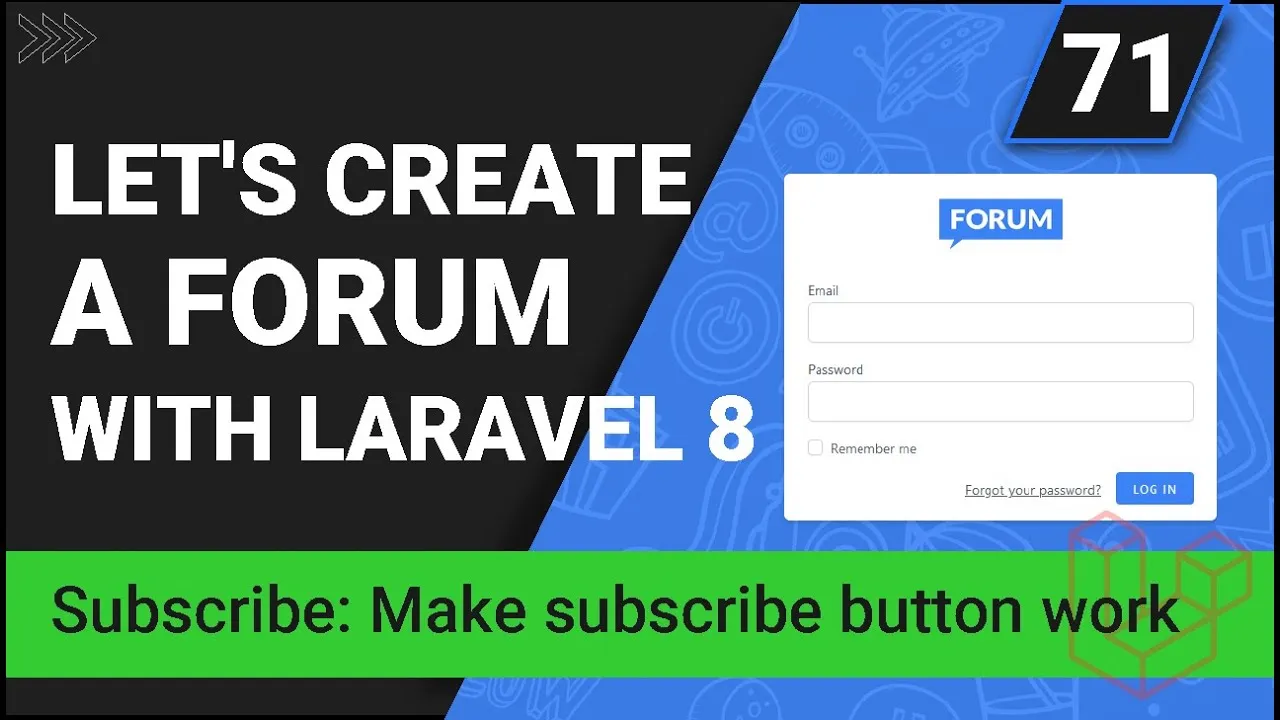 How to Make Subscribe Button Functional To forum with Laravel 8