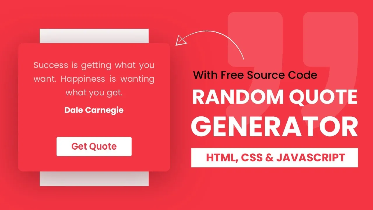 Create a Random Quote Generator using HTML, CSS and JavaScript