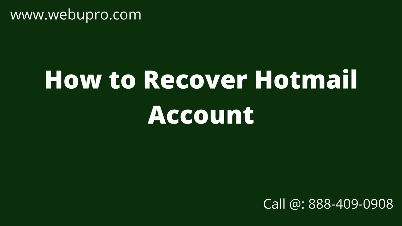 How to recover hotmail account 