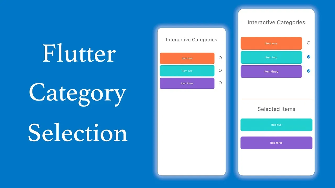 How to Create Flutter Category Selection for Multiple Selection