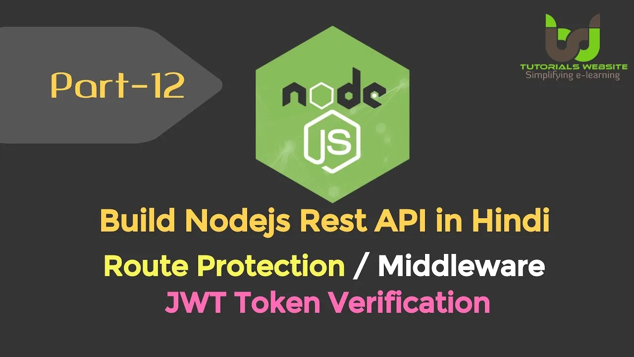 Authentication, Route Protection & JWT Token Verification using NodeJS
