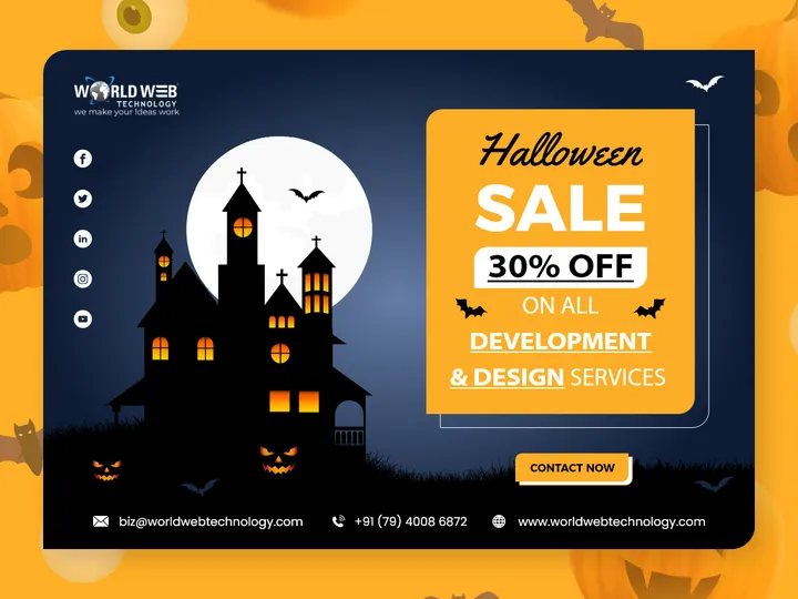 Halloween Sale | 30% OFF on Design & Development Services | World Web