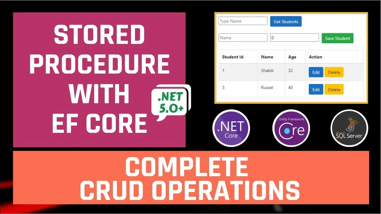 Using Stored Procedure CRUD Operations with Entity Framework Core 