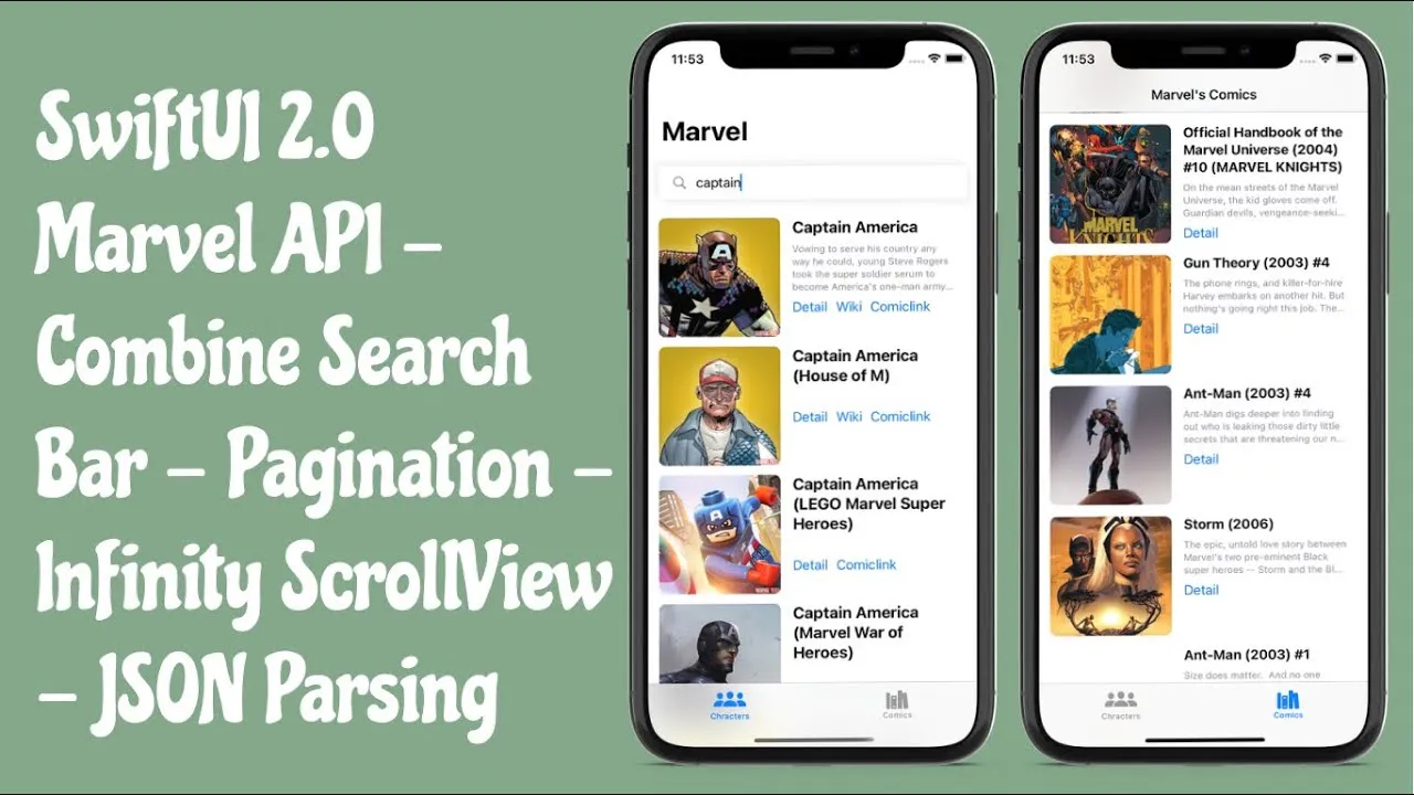 How to Create an App with All Marvel Comics and Characters using Swift