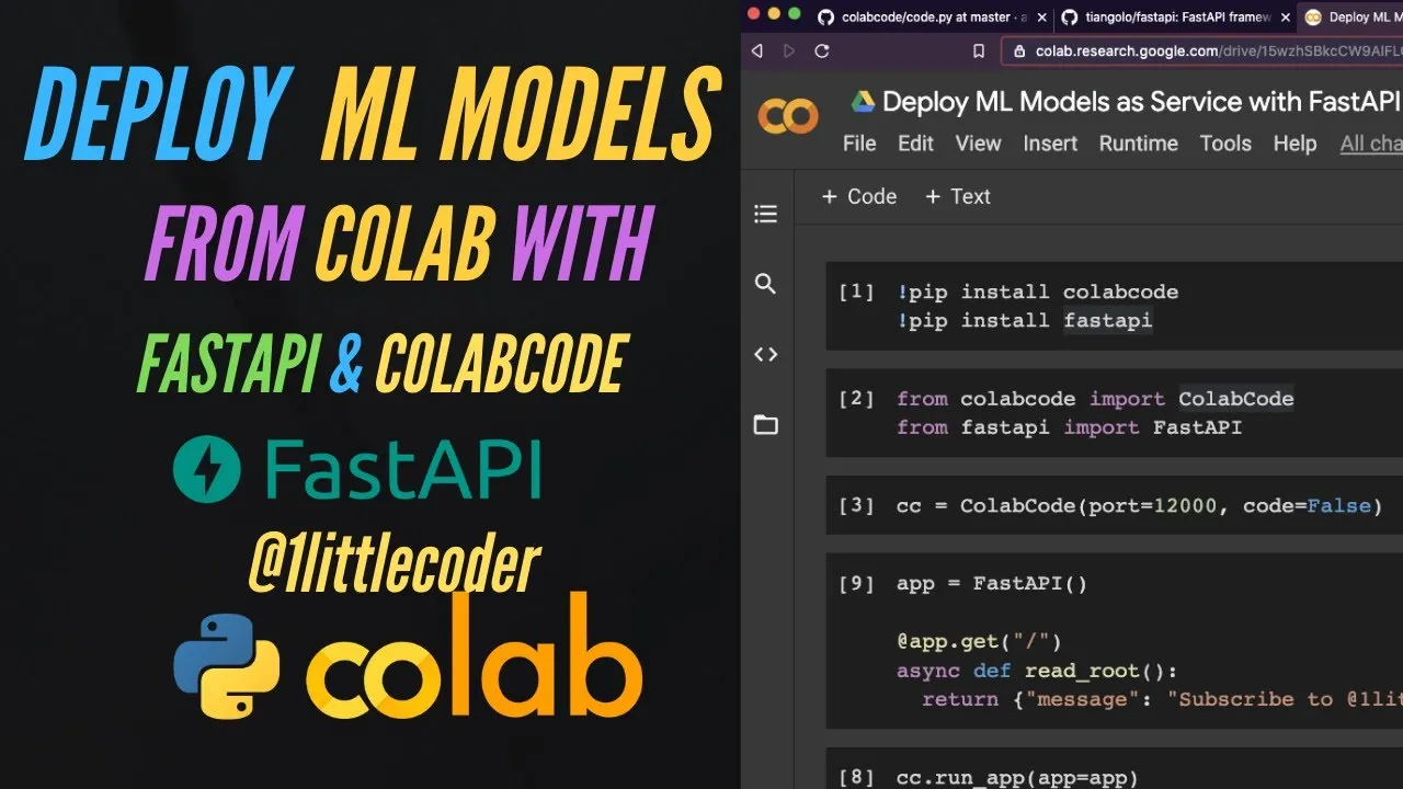 How to Deploy ML Models from Colab with FastAPI & ColabCode