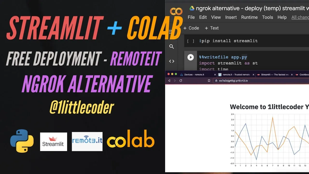 How to Deploy Streamlit Flask App From Colab using Remoteit
