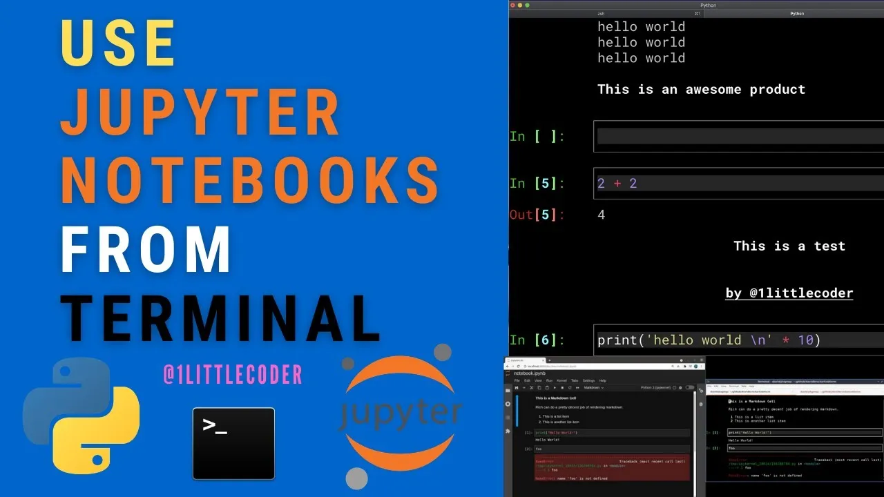 How to Use Jupyter Notebook in The Terminal / Shell/ Bash with Nbterm