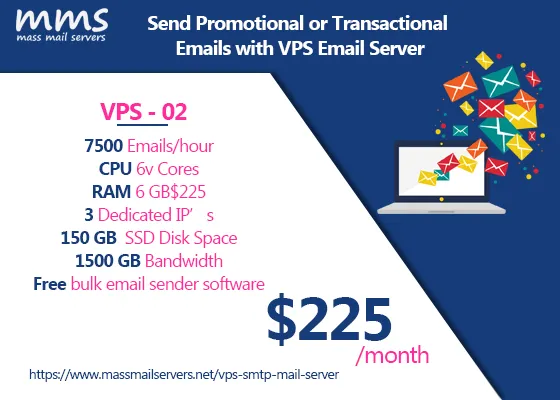 VPS Mail Servers - Dedicated SMTP Server | Bulk Email Service | 