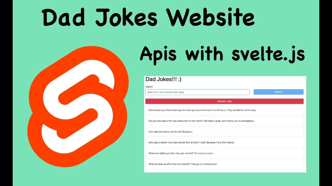 Dad Jokes App With Api - Svelte.js Project Base Tutorial
