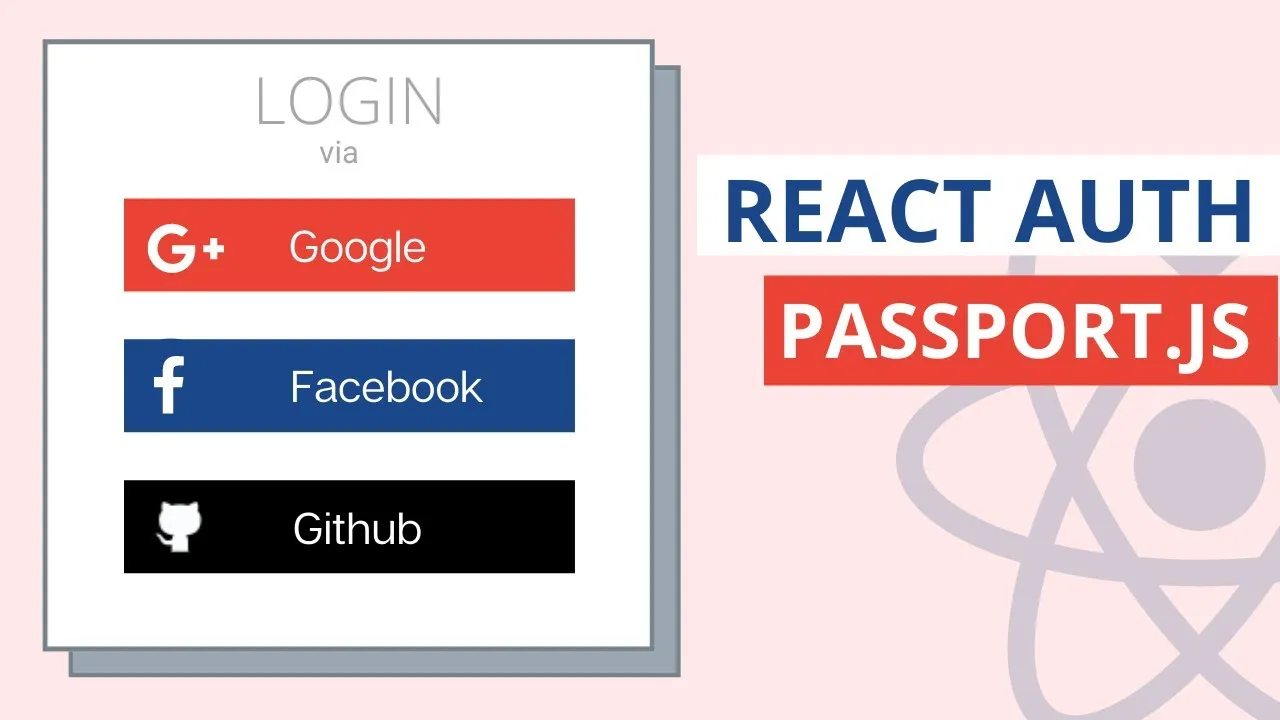 React Social Login with Passport.js | React oAuth w/ Google, Facebook, Github