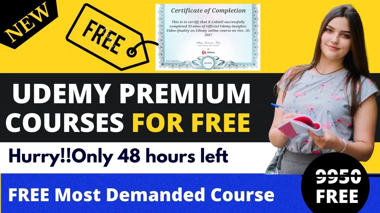 Udemy Free Courses With FREE Certificate | Udemy Coupon Code Today | No Fees For Students & Anyone