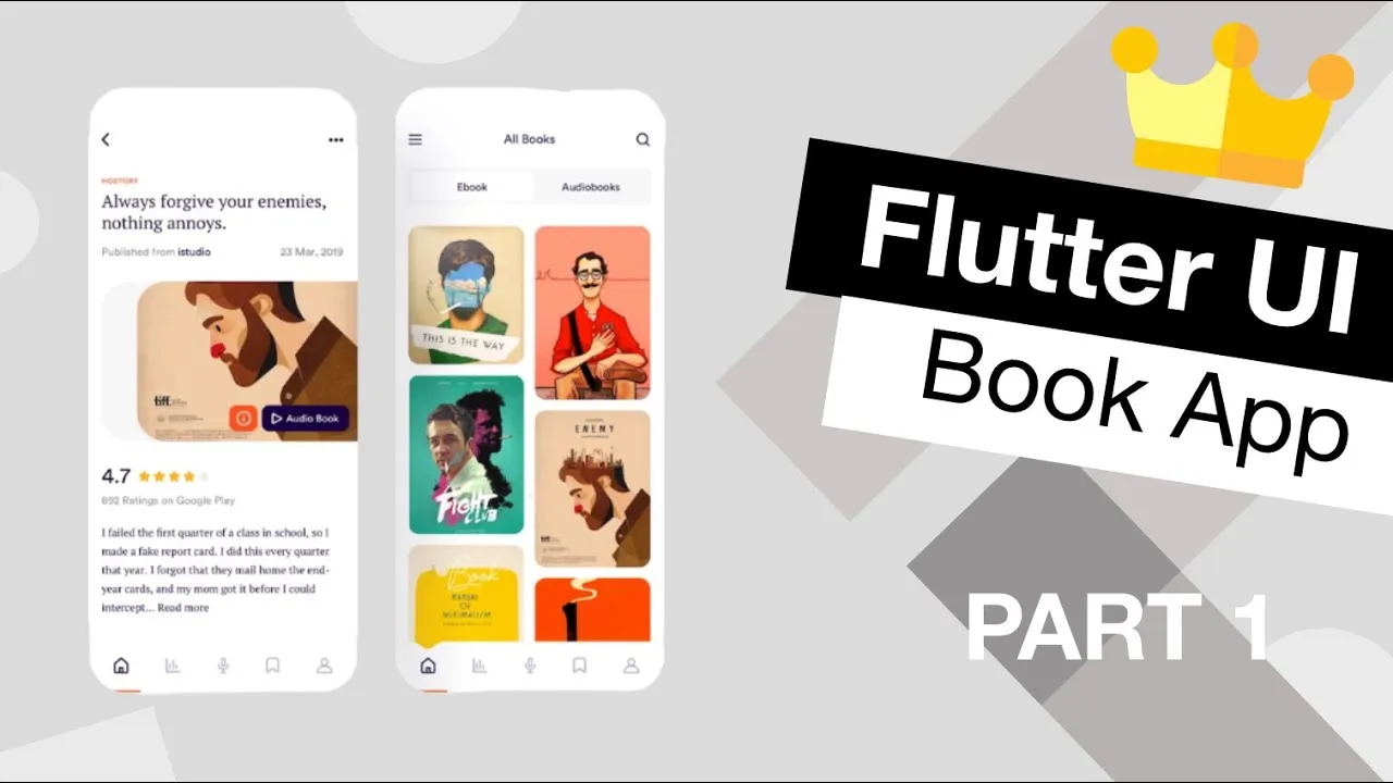 How to Create EBook App UI using Flutter