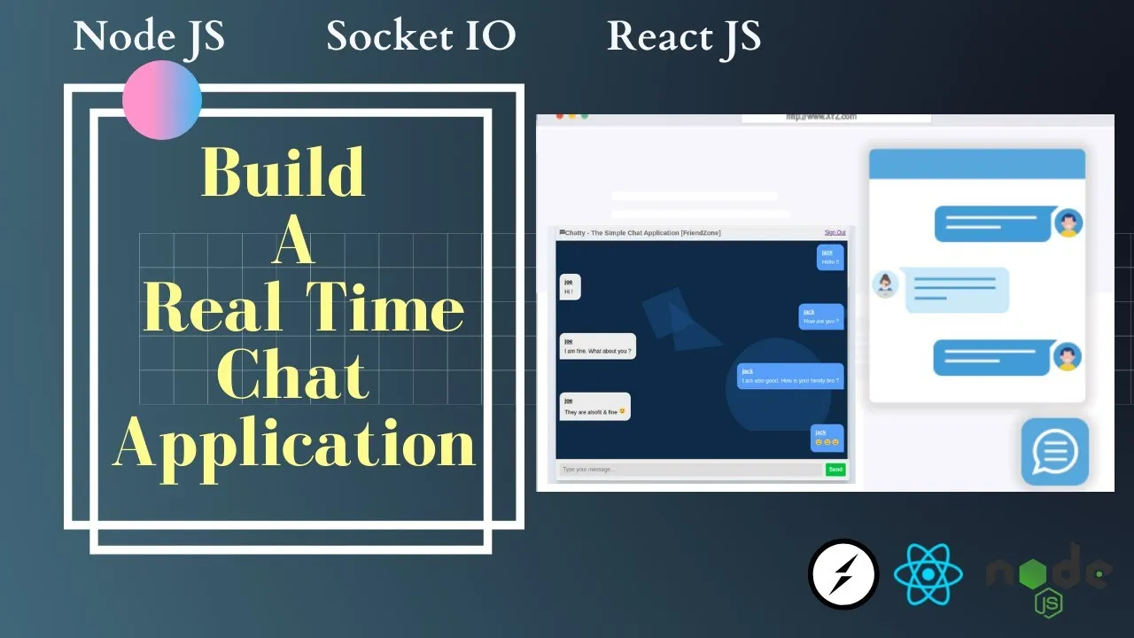 Build A Real Time Chat Application With React JS, Node JS , Express & Socket  IO #nodejs #